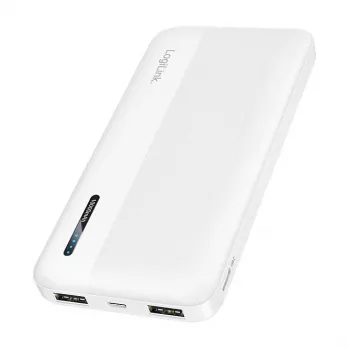 Logilink mobiili varavirtalähde, LiPo, 10000 mAh, USB-C in/out, valkoinen