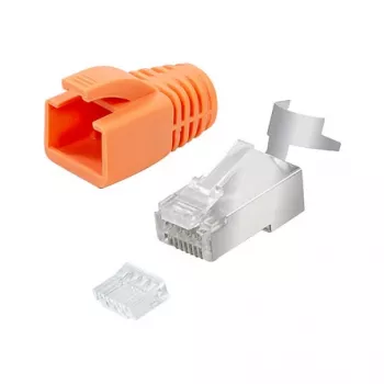 LogiLink modulaarinen liitin RJ45 Cat.6A STP Pass Through, 10 kpl:n pakkaus