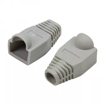 LogiLink modulaarinen RJ45-pistoke kaapelinsuojus 6.5mm harmaa, 50kpl