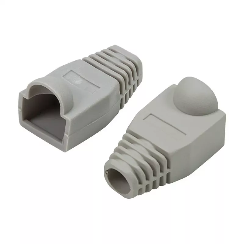 LogiLink modulaarinen RJ45-pistoke kaapelinsuojus 6.5mm harmaa, 50kpl