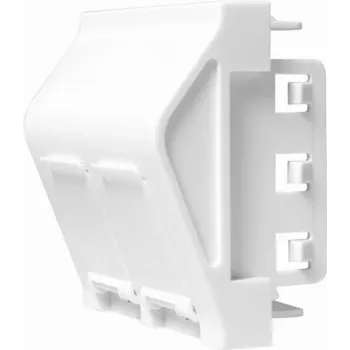 LogiLink NF0012 uppoasennettava seinälevy 2 Keystone-moduulille, 45 x 45 mm, ranskalainen järjestelmä, puhtaanvalkoinen