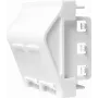 LogiLink NF0012 uppoasennettava seinälevy 2 Keystone-moduulille, 45 x 45 mm, ranskalainen järjestelmä, puhtaanvalkoinen