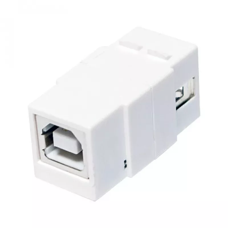 LogiLink NK0017 Keystone-moduuli USB 2.0 Type-A -liitin Type-B -liittimeen, valkoinen
