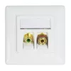 LogiLink NK0026 Keystone RCA-naaras F-naaraaseen liitäntämoduuli, keltainen