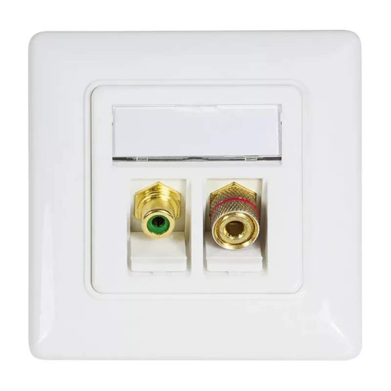 LogiLink NK0026 Keystone RCA-naaras F-naaraaseen liitäntämoduuli, keltainen