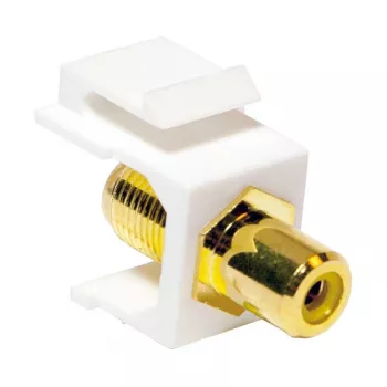 LogiLink NK0026 Keystone RCA-naaras F-naaraaseen liitäntämoduuli, keltainen