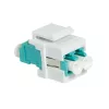 LogiLink NK0031 Keystone LC-Duplex monimuotokuitu OM3/OM4 -kuidunliitin, aqua