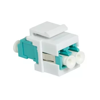 LogiLink NK0031 Keystone LC-Duplex monimuotokuitu OM3/OM4 -kuidunliitin, aqua