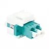LogiLink NK0031 Keystone LC-Duplex monimuotokuitu OM3/OM4 -kuidunliitin, aqua