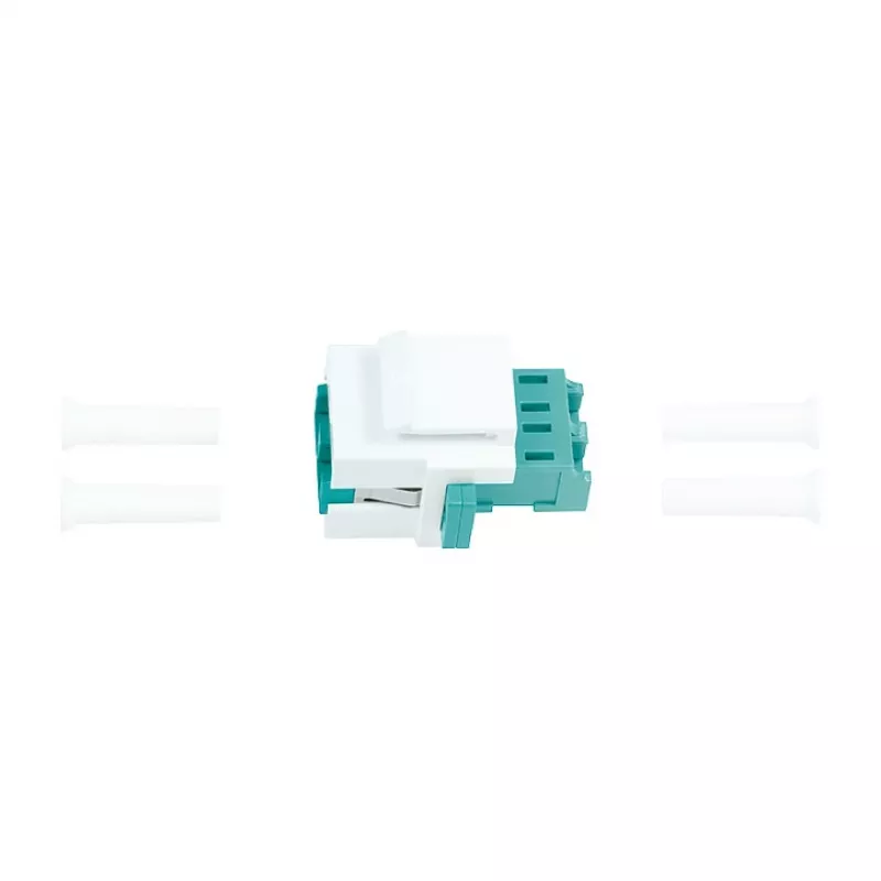 LogiLink NK0031 Keystone LC-Duplex monimuotokuitu OM3/OM4 -kuidunliitin, aqua
