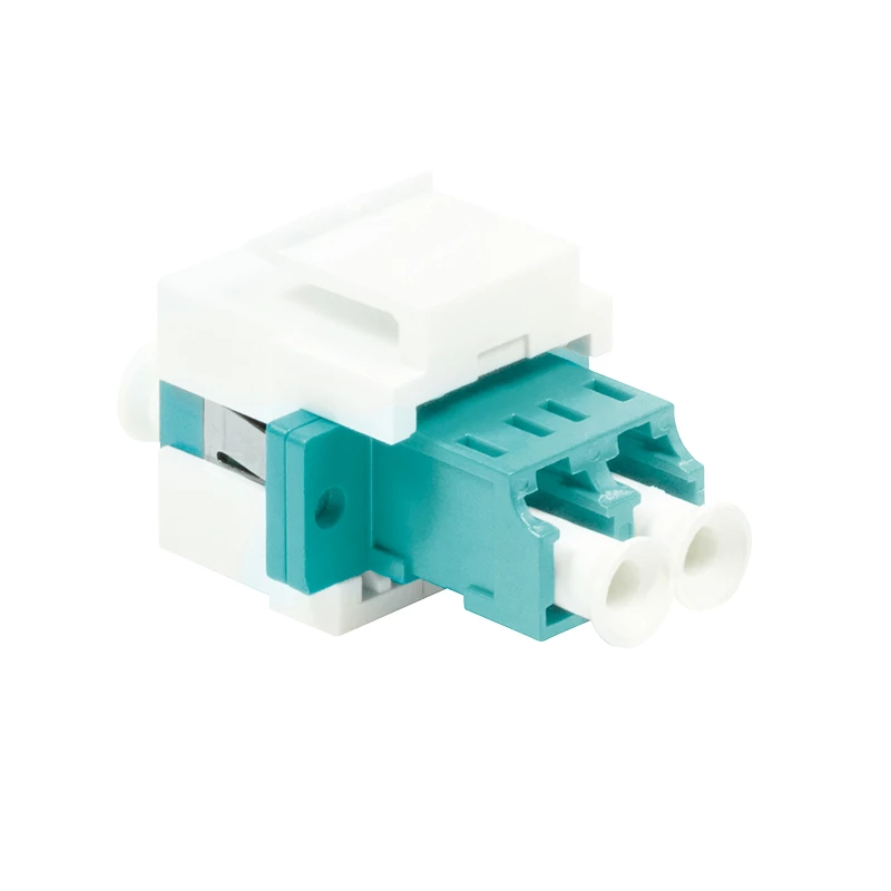 LogiLink NK0031 Keystone LC-Duplex monimuotokuitu OM3/OM4 -kuidunliitin, aqua
