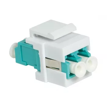 LogiLink NK0031 Keystone LC-Duplex monimuotokuitu OM3/OM4 -kuidunliitin, aqua