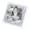 LogiLink NK4020 Keystone seinäliitäntärasia, uppoasennus, 2 moduulia, signaalivalkoinen