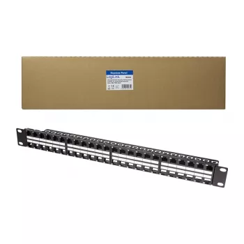 LogiLink NK4045 Keystone-patch-paneeli 1U 48 porttia suojaamaton musta