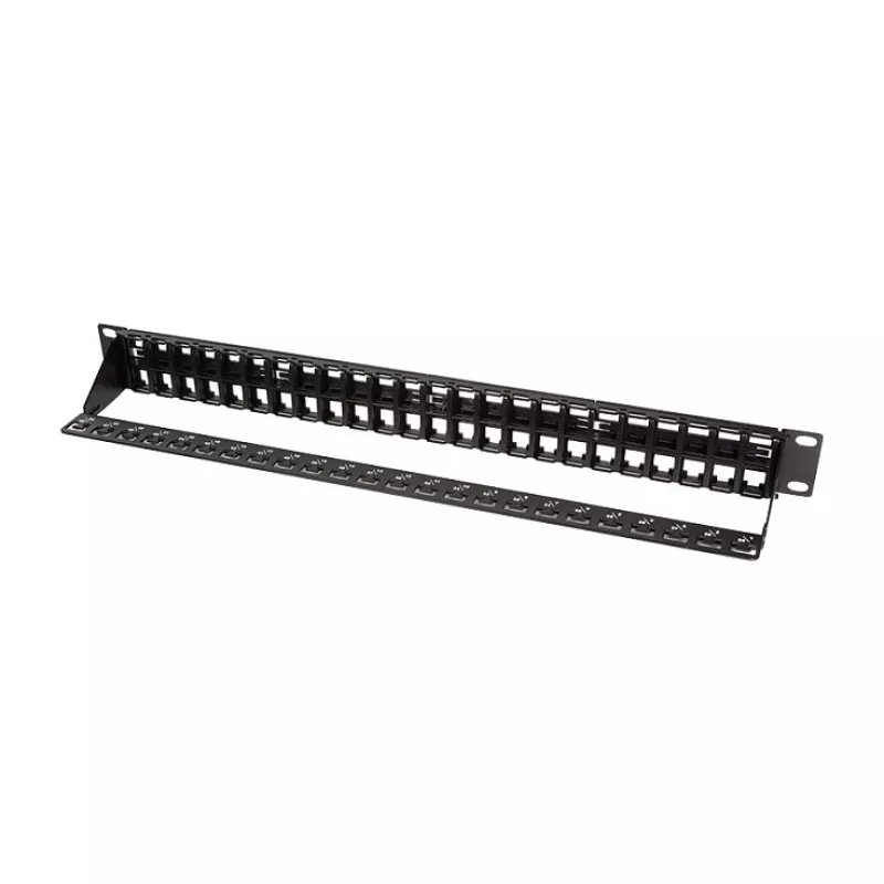 LogiLink NK4045 Keystone-patch-paneeli 1U 48 porttia suojaamaton musta