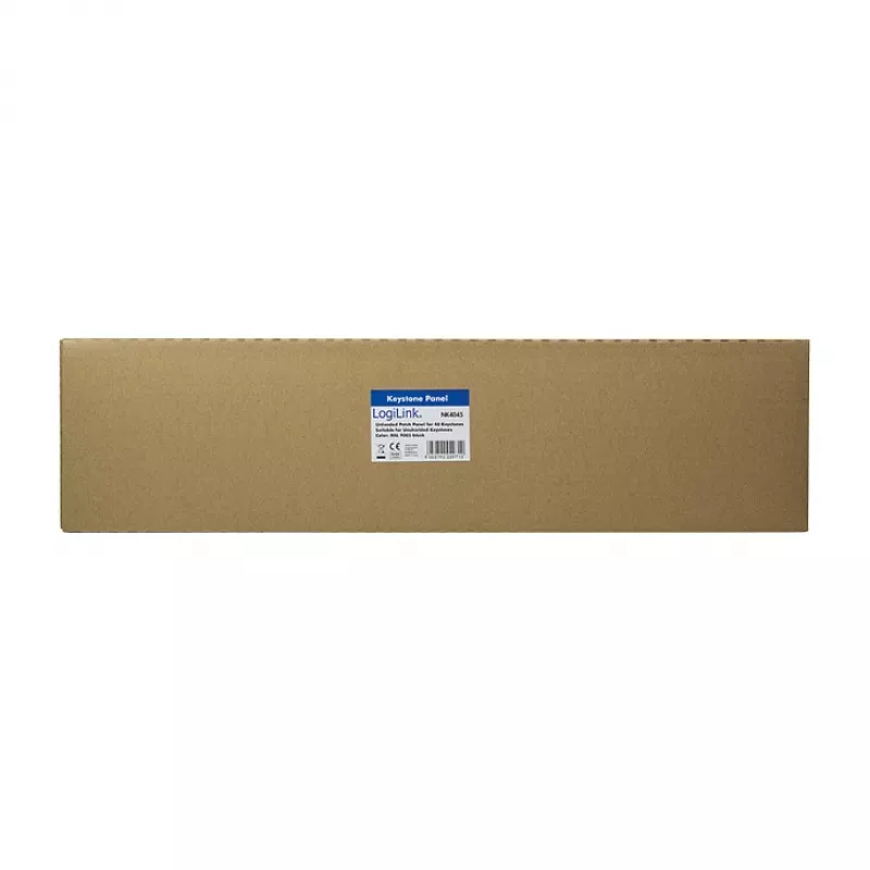 LogiLink NK4045 Keystone-patch-paneeli 1U 48 porttia suojaamaton musta