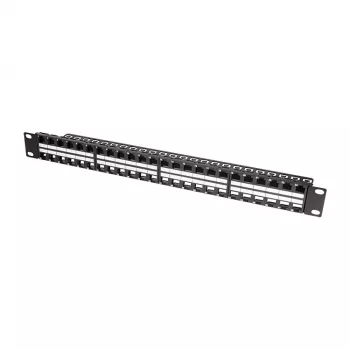 LogiLink NK4045 Keystone-patch-paneeli 1U 48 porttia suojaamaton musta