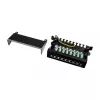 LogiLink NP0017B patch-paneeli – 8 porttia Cat6 STP, seinä-/pöytäasennus, musta