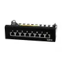 LogiLink NP0017B patch-paneeli – 8 porttia Cat6 STP, seinä-/pöytäasennus, musta