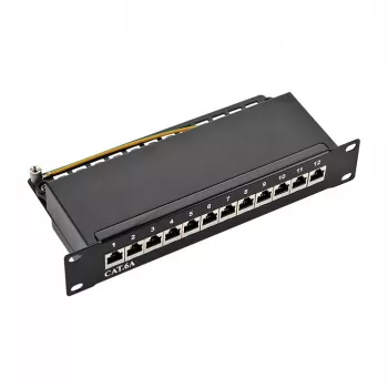 LogiLink NP0052B 12-porttinen Cat6A STP -paneeli