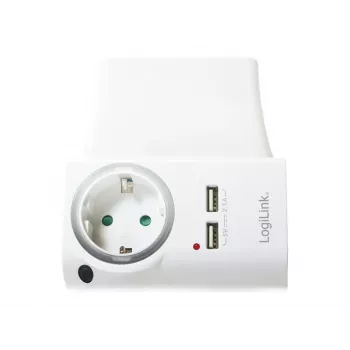 LOGILINK PA0165 USB-A laturi 10,5 W lataustelineellä (valkoinen)