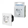 LOGILINK PA0253 seinäpistorasia 1 Schuko-pistorasialla, 1 USB-A- ja 1 USB-C-latausliitännällä, 3,1 A, valkoinen