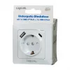 LOGILINK PA0253 seinäpistorasia 1 Schuko-pistorasialla, 1 USB-A- ja 1 USB-C-latausliitännällä, 3,1 A, valkoinen