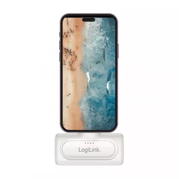 LogiLink PA0349W varavirtalähde 5000 mAh, LiPo, sisäänrakennettu taitettava USB-C-liitin ja USB-C-liitäntä, valkoinen
