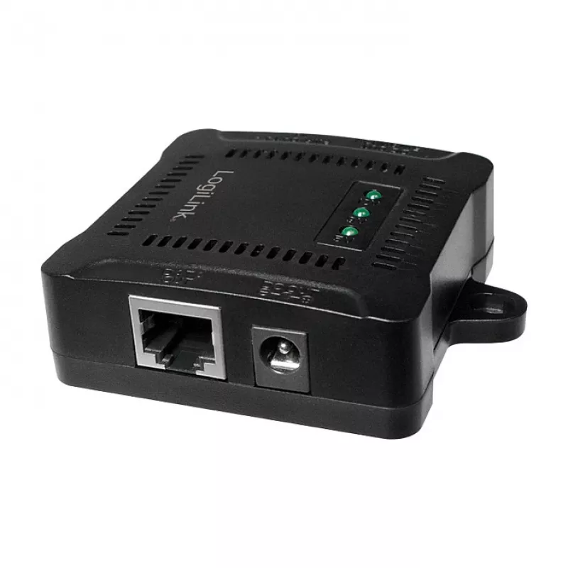 LogiLink POE005 PoE-jakaja, 1 portti Gigabit, enintään 24 W, IEEE 802.3af/at, musta