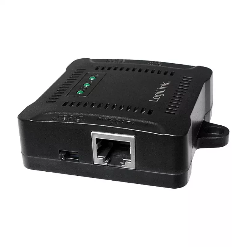 LogiLink POE005 PoE-jakaja, 1 portti Gigabit, enintään 24 W, IEEE 802.3af/at, musta