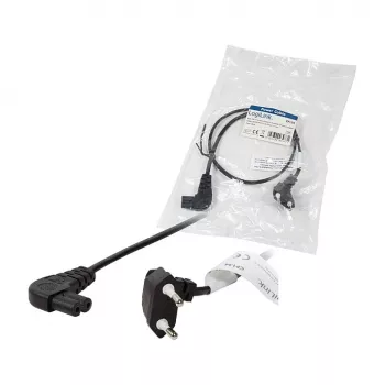 LogiLink virtajohto euro-pistoke CEE 7/16 – IEC C7 0,75 m musta