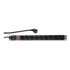 LogiLink virtajakoyksikkö (rack-asennettava) - AC 250 V - 3500 W - tulo: CEE 7/7 - lähdöt: 9 (virta)