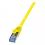 LogiLink PrimeLine Cat.6A S/FTP patch-kaapeli, 0,25 m, keltainen
