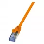 LogiLink PrimeLine Cat.6A S/FTP PIMF patch-kaapeli, 10G, RJ45, LSZH, 0,25 m, oranssi
