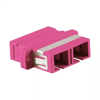 LogiLink SC Duplex OM4 monimuotokuituadapteri laipalla, violetti