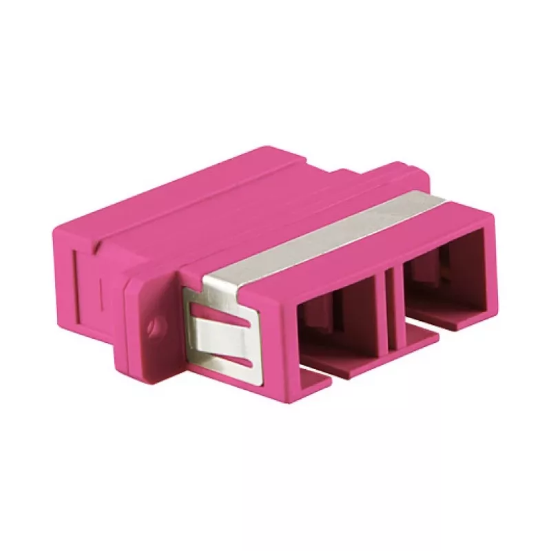 LogiLink SC Duplex OM4 monimuotokuituadapteri laipalla, violetti