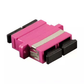 LogiLink SC Duplex OM4 monimuotokuituadapteri laipalla, violetti