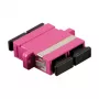 LogiLink SC Duplex OM4 monimuotokuituadapteri laipalla, violetti