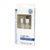 Logilink UA0199 Lightning-kaapeli, MFI-sertifioitu, USB-A - Lightning 8-pin, valkoinen, 1m (pikalataus & synkronointi)