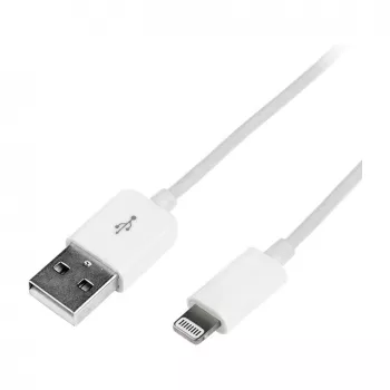Logilink UA0199 Lightning-kaapeli, MFI-sertifioitu, USB-A - Lightning 8-pin, valkoinen, 1m (pikalataus & synkronointi)