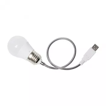 Logilink UA0220 USB LED-pöytävalo taipuisalla varrella, valkoinen valo, musta