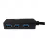 LOGILINK UA0262 USB 3.0 aktiivinen jatkokaapeli, USB-A uros 4x USB-A naaras, 10m, musta