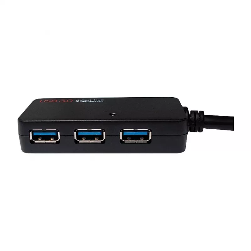 LOGILINK UA0262 USB 3.0 aktiivinen jatkokaapeli, USB-A uros 4x USB-A naaras, 10m, musta