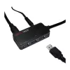 LOGILINK UA0262 USB 3.0 aktiivinen jatkokaapeli, USB-A uros 4x USB-A naaras, 10m, musta