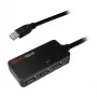 LOGILINK UA0262 USB 3.0 aktiivinen jatkokaapeli, USB-A uros 4x USB-A naaras, 10m, musta