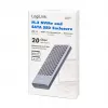 LogiLink UA0435 USB 3.2 Gen 2x2 SSD-kotelo, M.2 NVMe/SATA, USB-C, 20 Gbps, harmaa