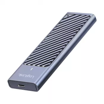 LogiLink UA0435 USB 3.2 Gen 2x2 SSD-kotelo, M.2 NVMe/SATA, USB-C, 20 Gbps, harmaa