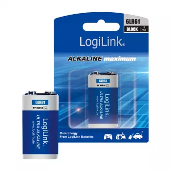 LogiLink Ultra Power alkaliparisto 9V, 1 kpl:n pakkaus blister