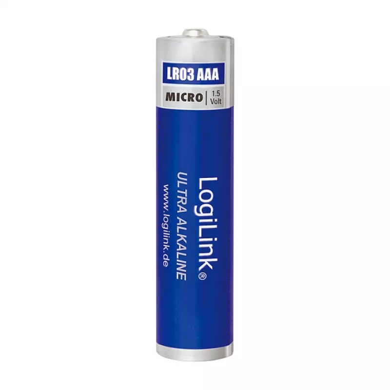 LogiLink Ultra Power Alkaline AAA-paristot, 8 kpl:n pakkaus, 1,5 V, Longlife Power, elohopeaton