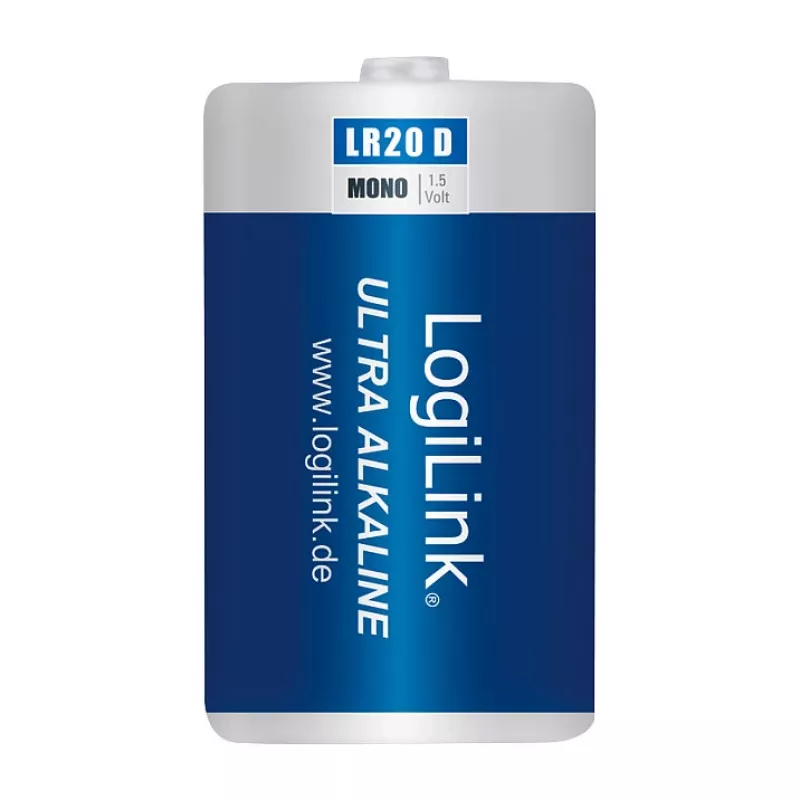 LogiLink Ultra Power alkaliparisto D LR20 2 kpl:n pakkaus blister